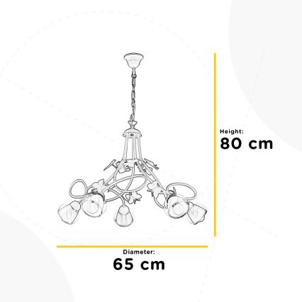 ONLI - Lampadario per bambini BUTTERFLY 5xE14/6W/230V