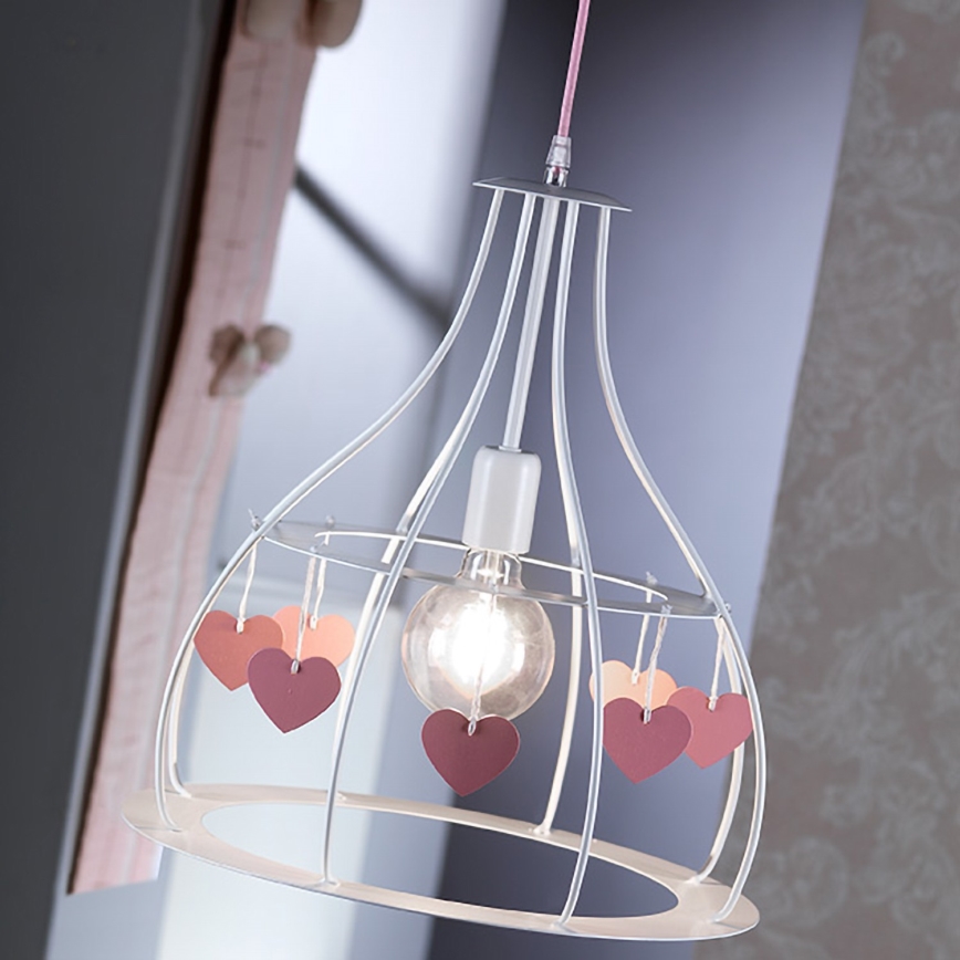 ONLI - Lampadario per bambini TITTA 1xE27/22W/230V rosa