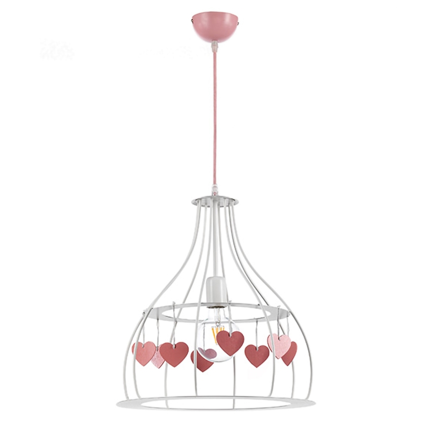 ONLI - Lampadario per bambini TITTA 1xE27/22W/230V rosa