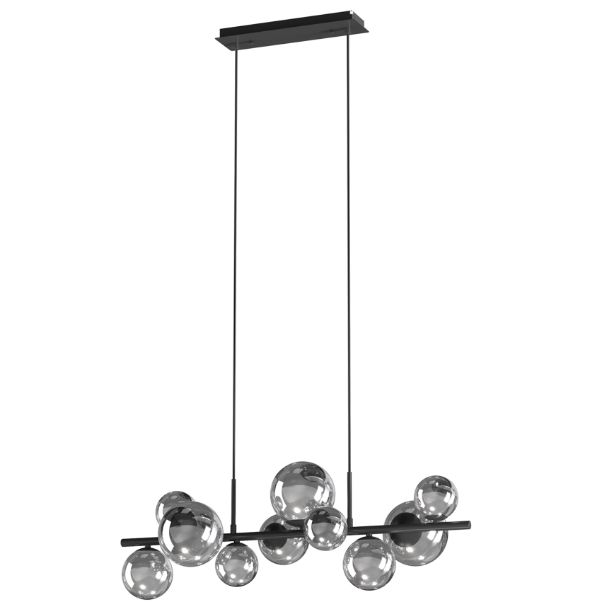 ONLI - Lampadario sospeso su cavo PALOMA 10xG9/3W/230V nero/fumé