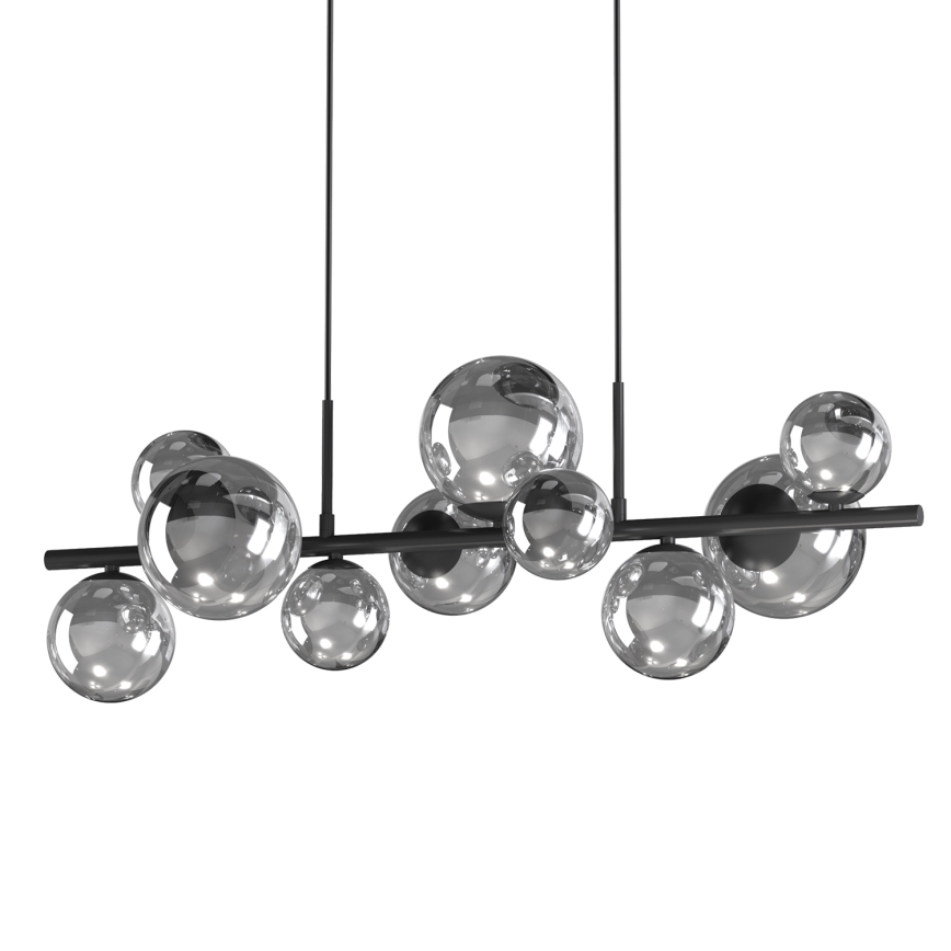 ONLI - Lampadario sospeso su cavo PALOMA 10xG9/3W/230V nero/fumé