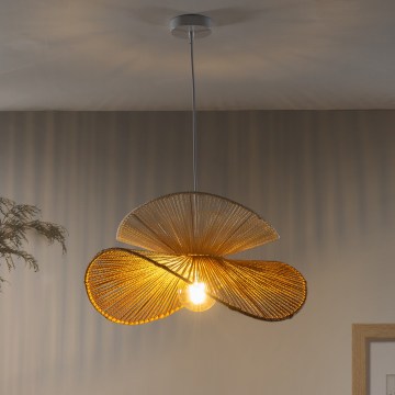ONLI - Lampadario sospeso su cavo RINGO 1xE27/15W/230V in rafia