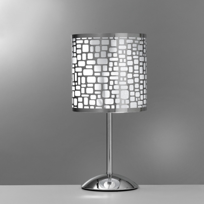 ONLI - Lampe de table BRUCE 1xE27/15W/230V 40 cm chrome mat
