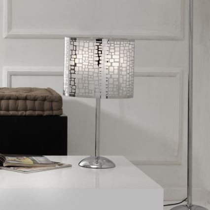 ONLI - Lampe de table BRUCE 1xE27/15W/230V 52 cm chrome mat