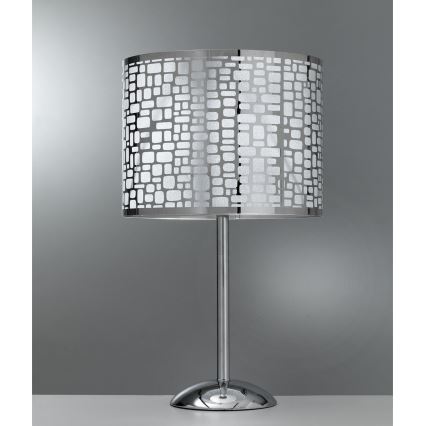 ONLI - Lampe de table BRUCE 1xE27/15W/230V 52 cm chrome mat