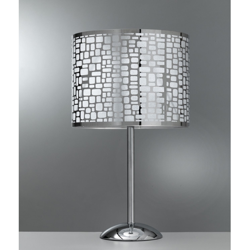 ONLI - Lampe de table BRUCE 1xE27/15W/230V 52 cm chrome mat