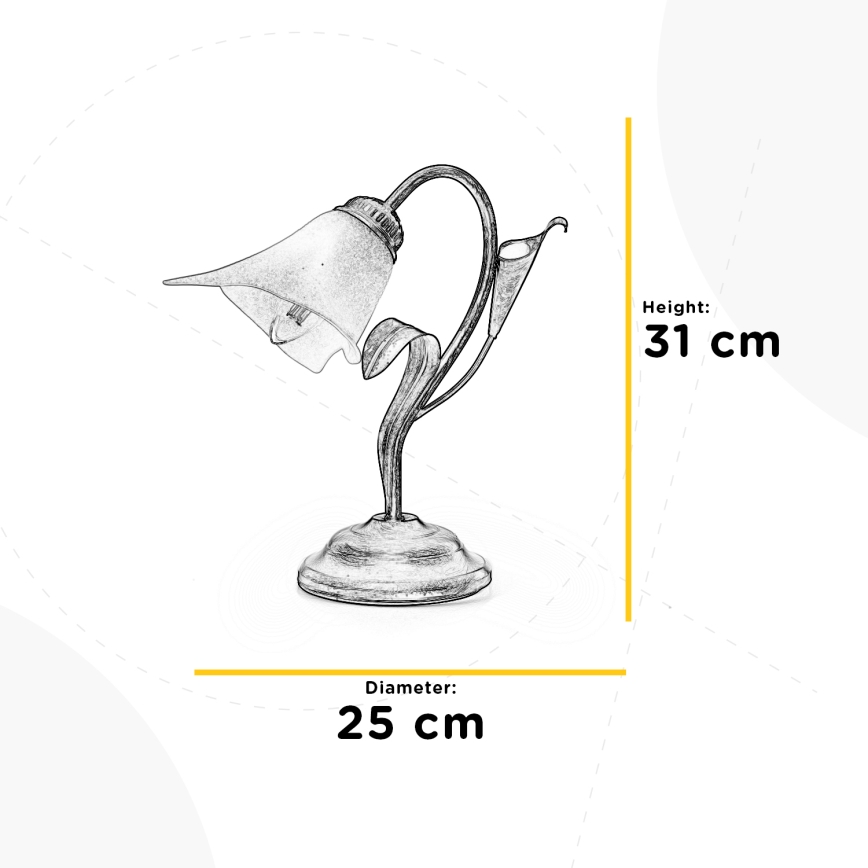 ONLI - Lampe de table LUCREZIA 1xE14/6W/230V crème