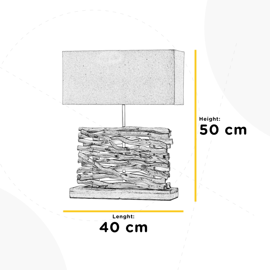 ONLI - Lampe de table MARICA 1xE27/22W/230V 50 cm