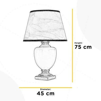 ONLI - Lampe de table MOZART 1xE27/22W/230V noir/doré 75 cm