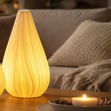 ONLI - Lampe de table NUVIA 1xE14/6W/230V 32 cm, blanche