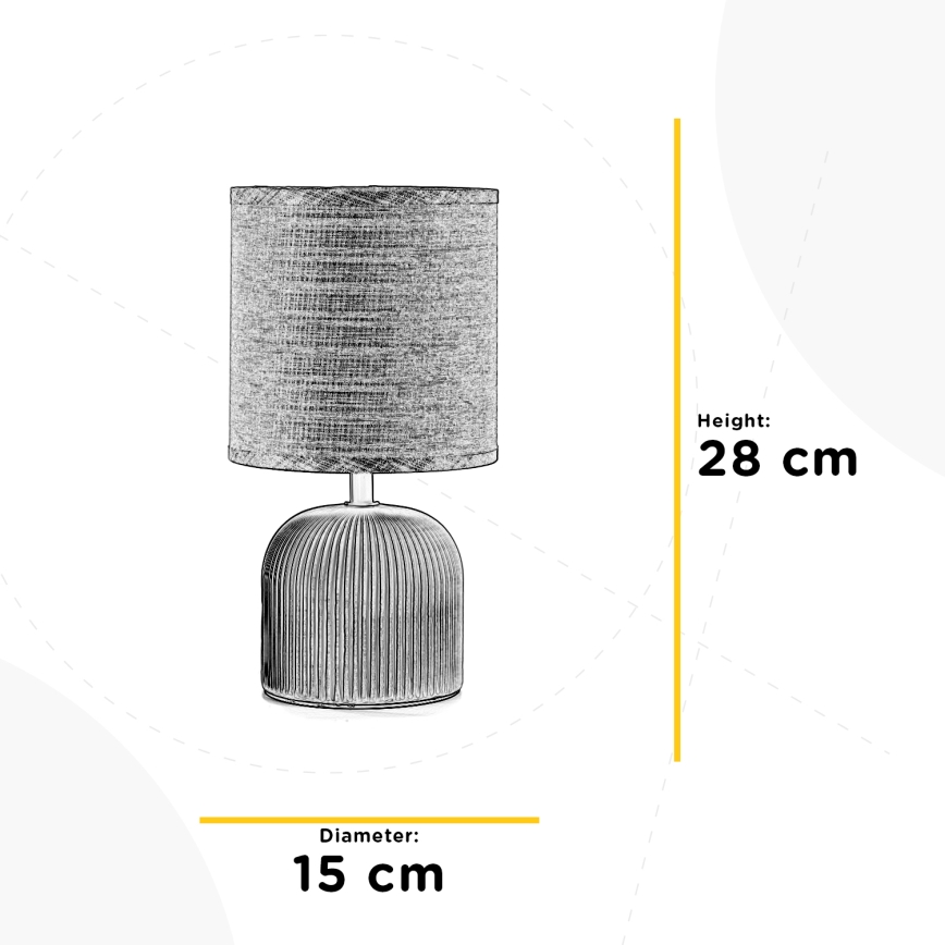 ONLI - Lampe de table SHELLY 1xE27/22W/230V marron 28 cm