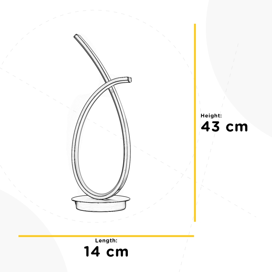 ONLI - Lampe de table SIGN LED/12W/230V 4000K 43 cm doré