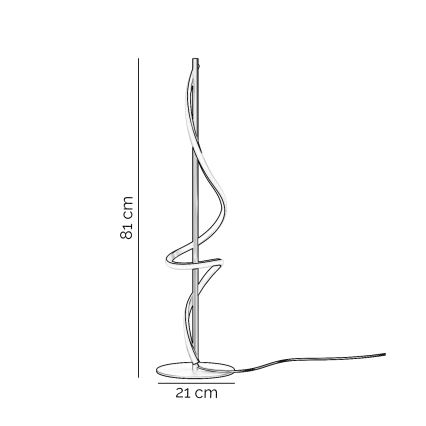 ONLI - Lampe de table TWIST LED/16W/230V 4000K 81 cm noir