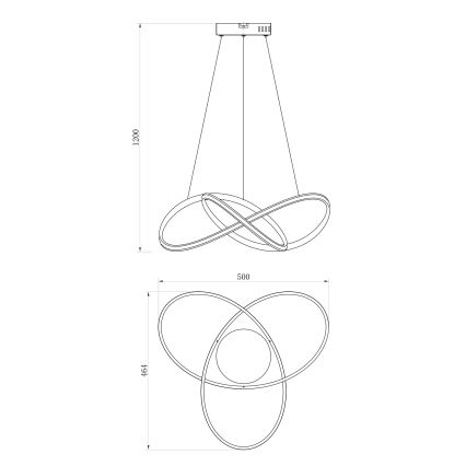 ONLI - LED-Hängeleuchte DAFNE LED/30W/230W 4000K schwarz
