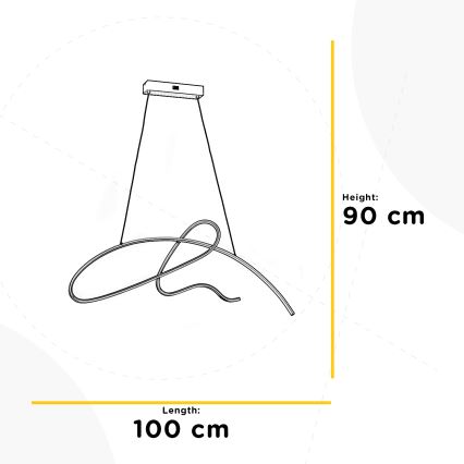 ONLI - LED-Hängeleuchte SIGN LED/42W/230V 4000K golden