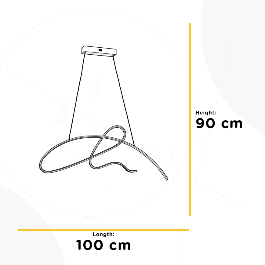 ONLI - LED-Hängeleuchte SIGN LED/42W/230V 4000K golden