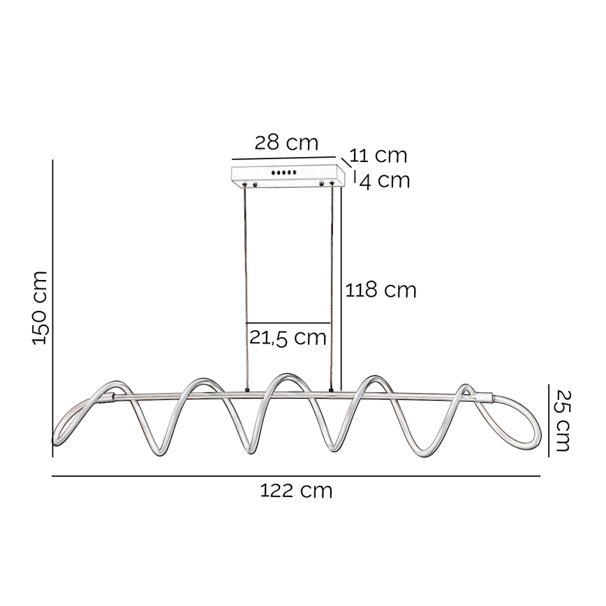 ONLI - LED-Hängeleuchte SPIRALE LED/72W/230V 3000K weiß