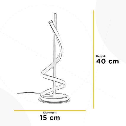 ONLI - LED-Tischleuchte TWIST LED/12W/230V 4000K 40 cm schwarz