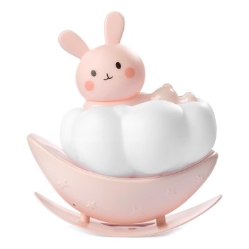 ONLI - Luce notturna LED ricaricabile per bambini NUVOLINA LED/2,5W/5V 300 mAh coniglietto/rosa