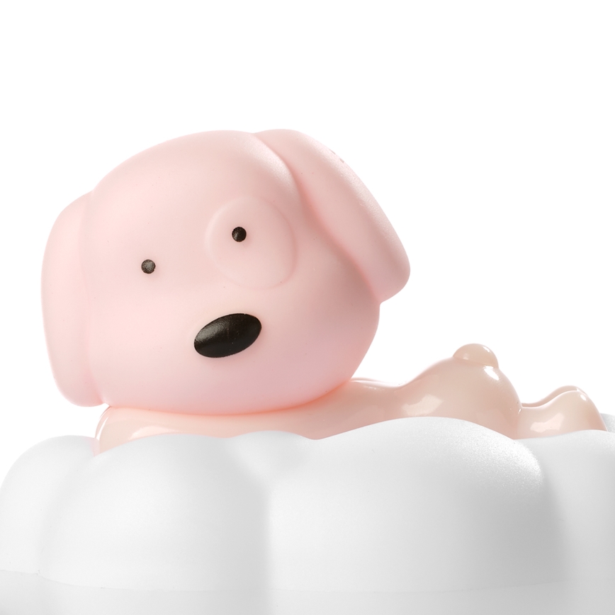 ONLI - Lampada notturna ricaricabile a LED per bambini NUVOLINA LED/2,5W/5V 300 mAh cane/rosa