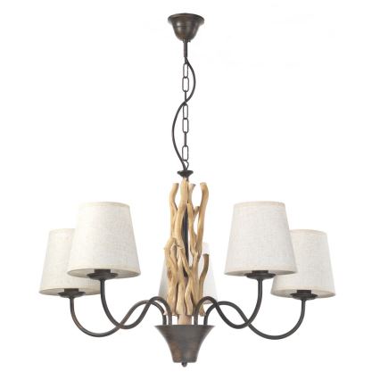 ONLI - Lustre suspendu sur chaîne AGAR 5xE14/6W/230V diam. 80 cm