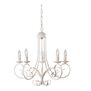 ONLI - Lustre suspendu sur chaîne POMPEI 5xE14/6W/230V crème