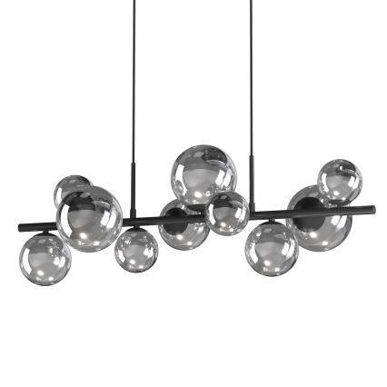 ONLI - Pendelleuchte mit Kabel PALOMA 10xG9/3W/230V schwarz/rauchfarben