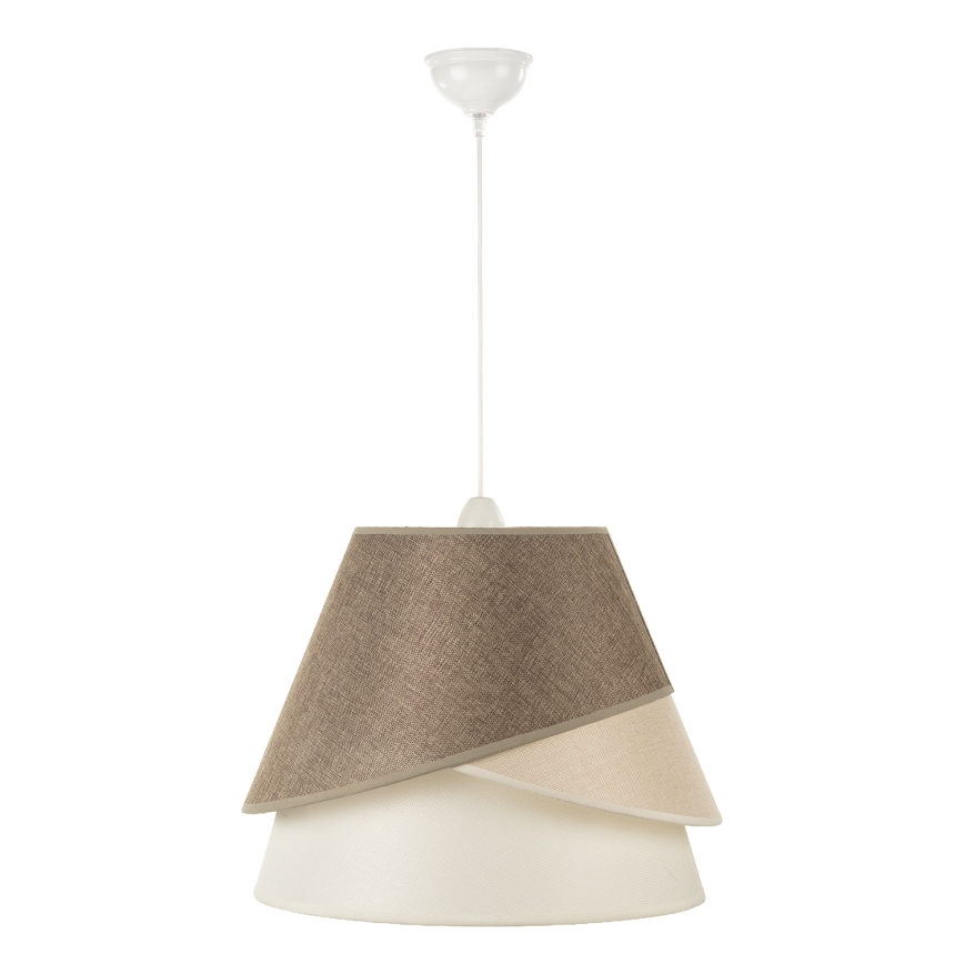 ONLI - Pendelleuchte POLLON mit Kabel 1xE27/15W/230V braun/creme/beige