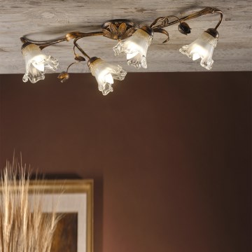 ONLI - Plafoniera ARIANNA 4xE14/6W/230V bronzo