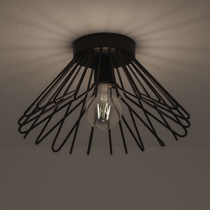 ONLI - Plafoniera DUCCIO 1xE27/22W/230V diametro 30 cm nero