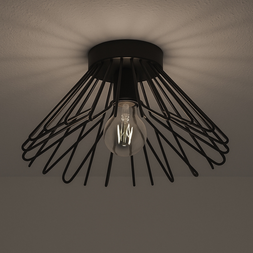 ONLI - Plafoniera DUCCIO 1xE27/22W/230V diametro 30 cm nero
