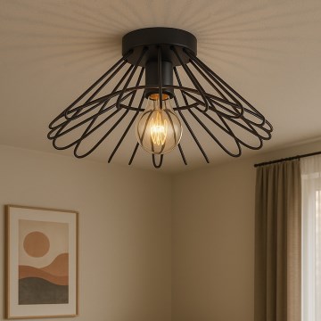 ONLI - Plafoniera DUCCIO 1xE27/22W/230V diametro 60 cm nero