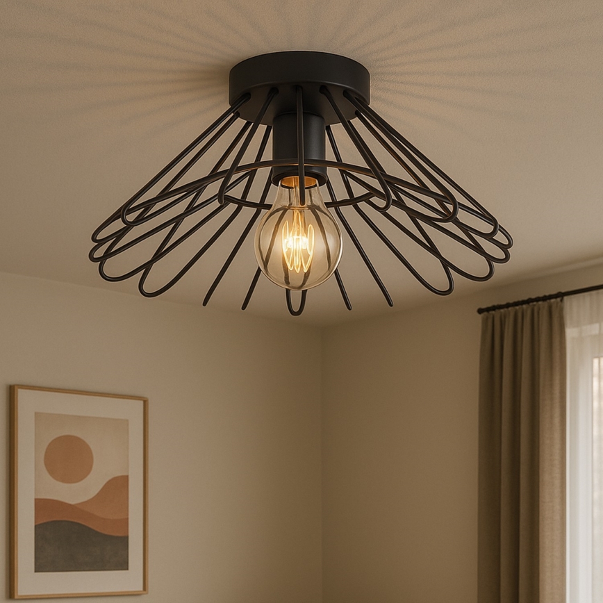 ONLI - Plafoniera DUCCIO 1xE27/22W/230V diametro 60 cm nero