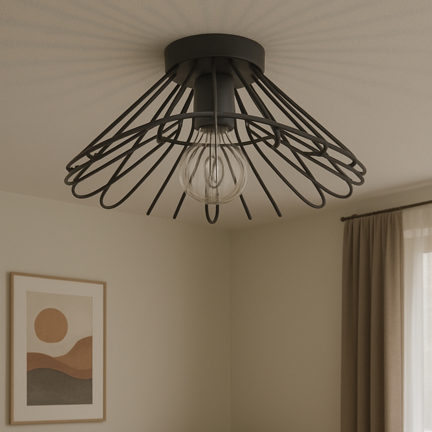ONLI - Plafoniera DUCCIO 1xE27/22W/230V diametro 60 cm nero