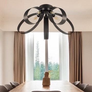 ONLI - Plafoniera SERENA 5xE14/6W/230V nero