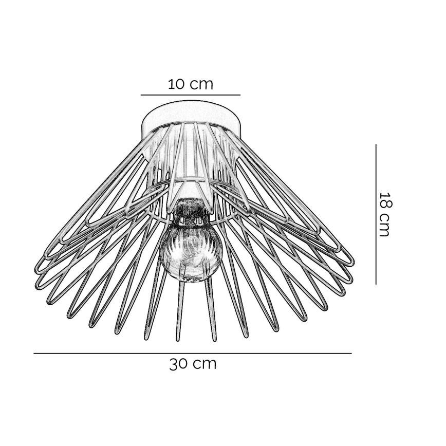 ONLI - Plafonnier DUCCIO 1xE27/22W/230V d. 30 cm noir