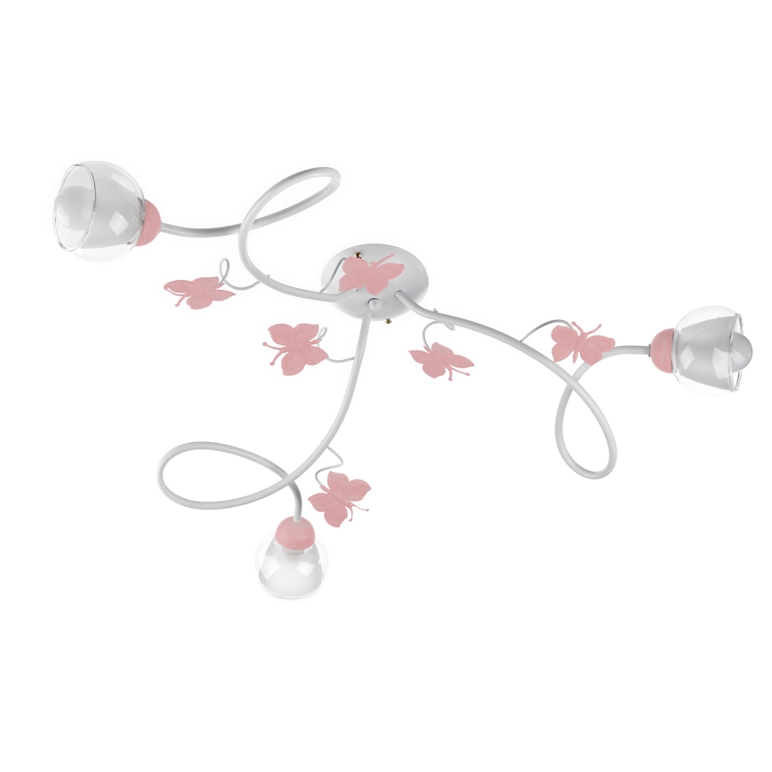 ONLI - Plafonnier enfant BUTTERFLY 3xE14/6W/230V