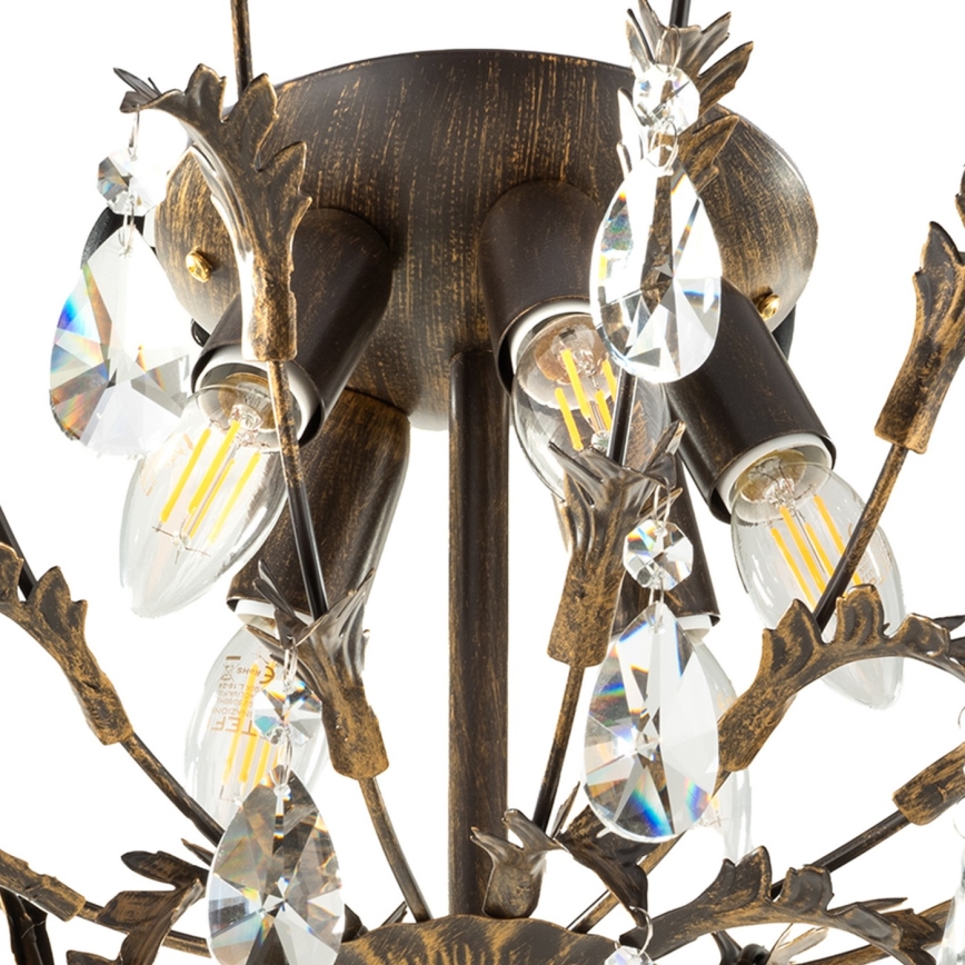 ONLI - Plafonnier TERESA 5xE14/6W/230V bronze