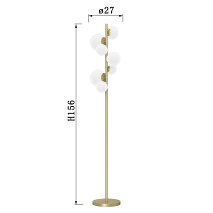 ONLI - Stehleuchte PALOMA 7xG9/10W/230V golden