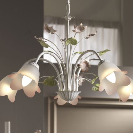 ONLI - Suspension chaîne BOTTON DORO 5xE14/6W/230V