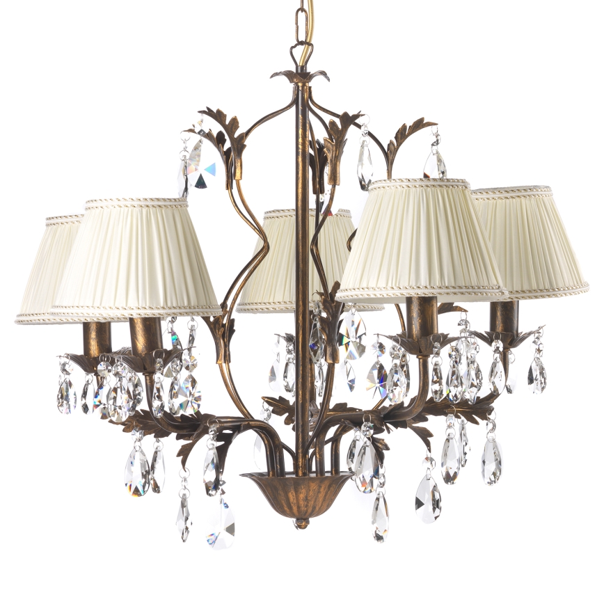 ONLI - Suspension chaîne KAREN 5xE14/6W/230V bronze
