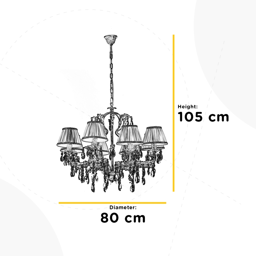 ONLI - Suspension chaîne KAREN 5xE14/6W/230V bronze