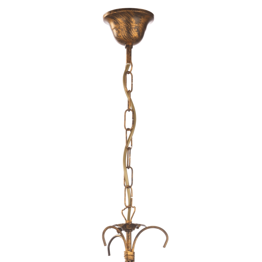 ONLI - Suspension chaîne LUCREZIA 1xE27/22W/230V bronze
