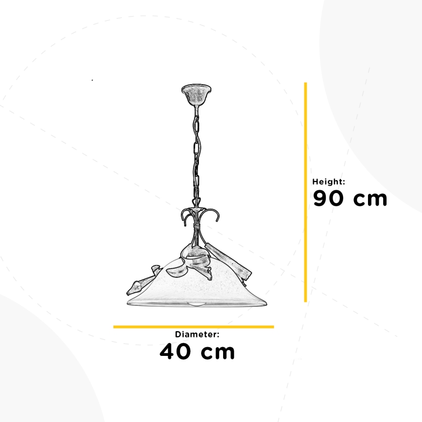 ONLI - Suspension chaîne LUCREZIA 1xE27/22W/230V bronze