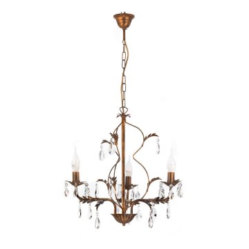 ONLI - Suspension chaîne TERESA 3xE14/6W/230V bronze