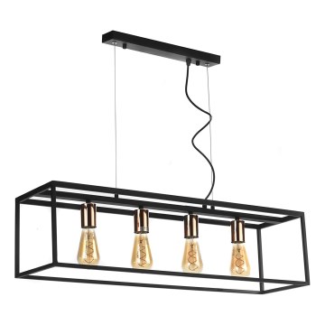 ONLI - Suspension filaire FLOKI 4xE27/15W/230V noir/cuivre