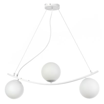 ONLI - Suspension filaire TRIO 3xE14/6W/230V blanc