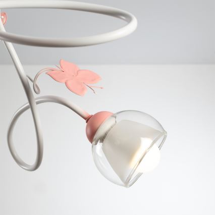 ONLI - Suspension pour enfant BUTTERFLY 3xE14/6W/230V