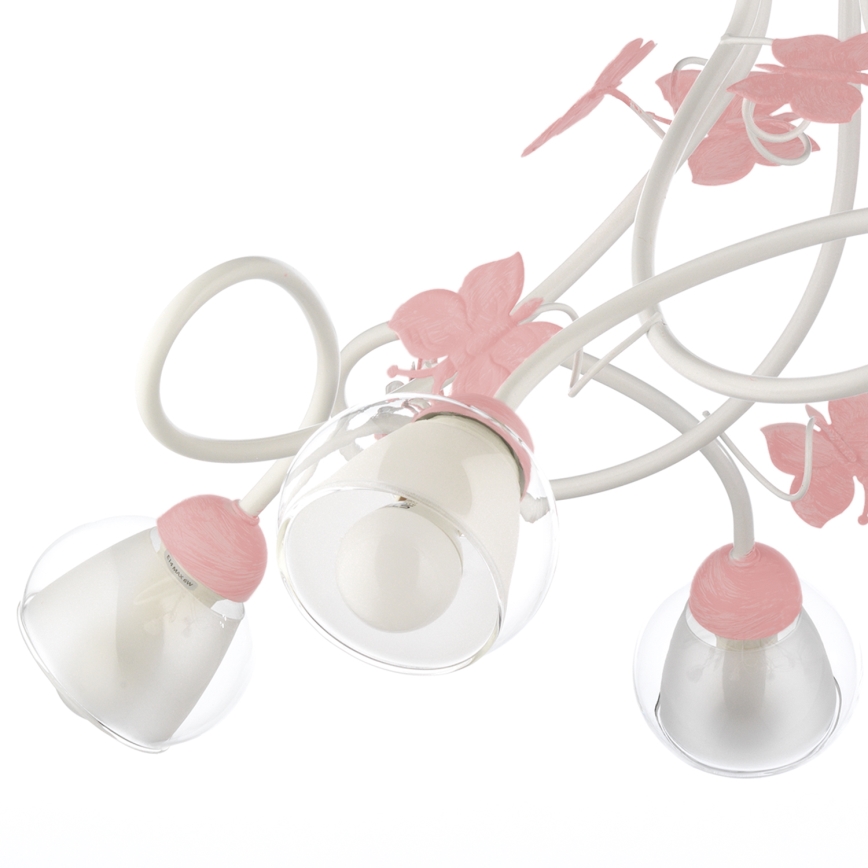 ONLI - Suspension pour enfant BUTTERFLY 5xE14/6W/230V