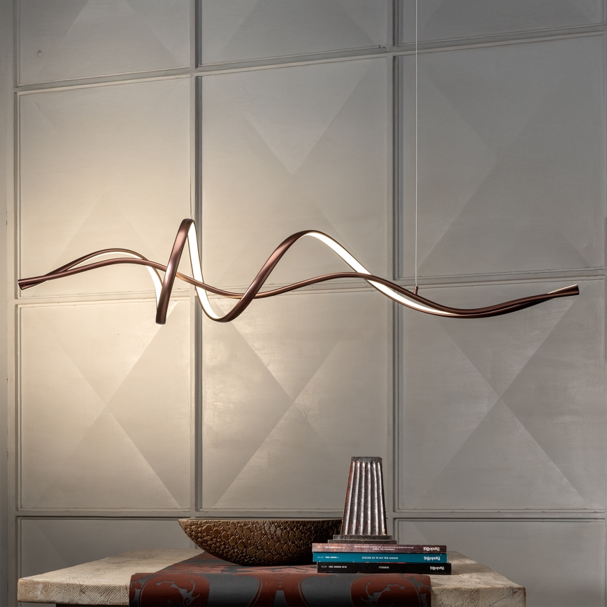 ONLI - Suspension sur câble KELLY LED/28W/230V cuivrée